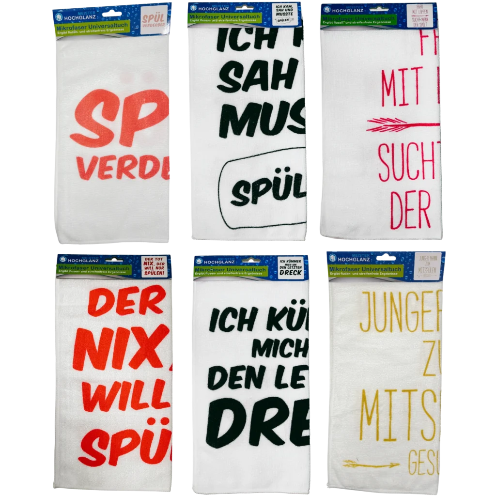 Microfaser Geschirrtuecher mit Sprüchen
