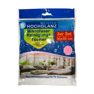 Microfasertücher 3er Set farbig in Polybag