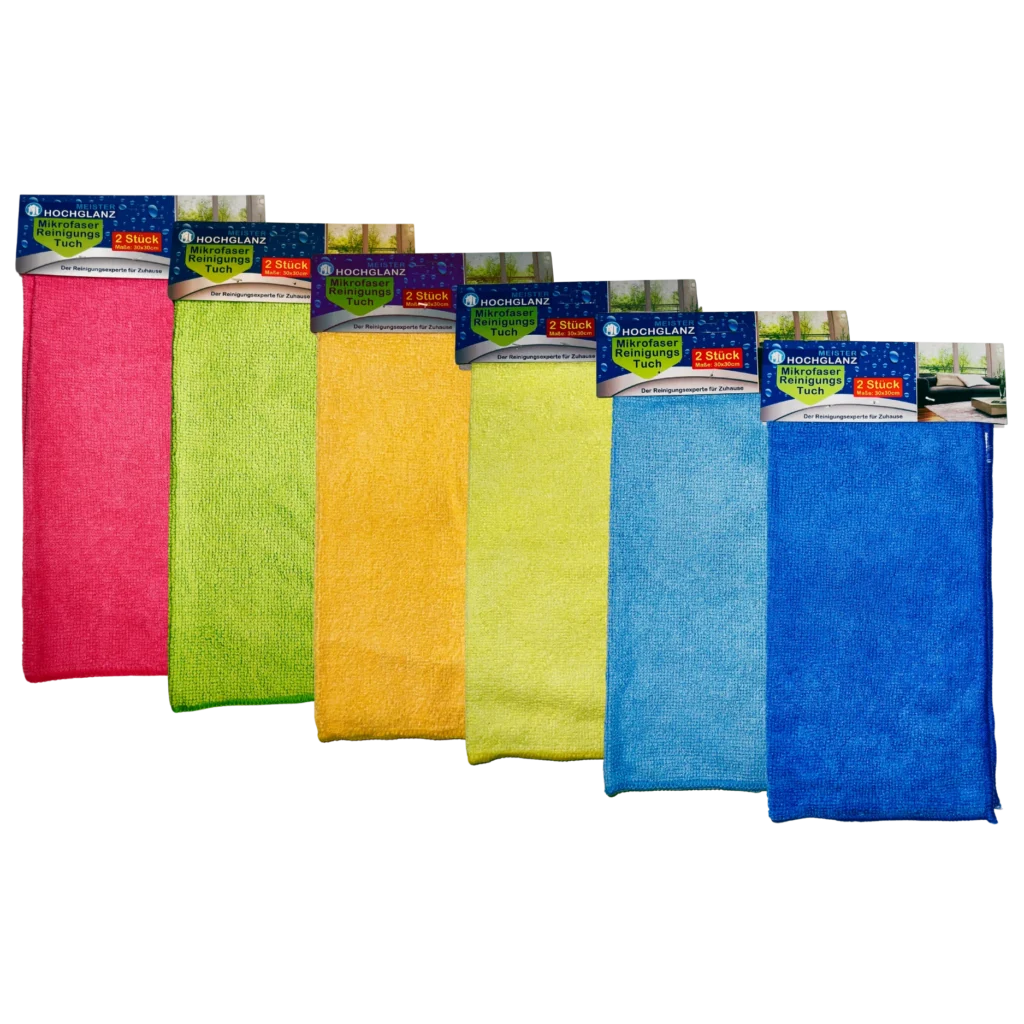 Universal Microfasertuch 2er Pack alle Farben in Reihe