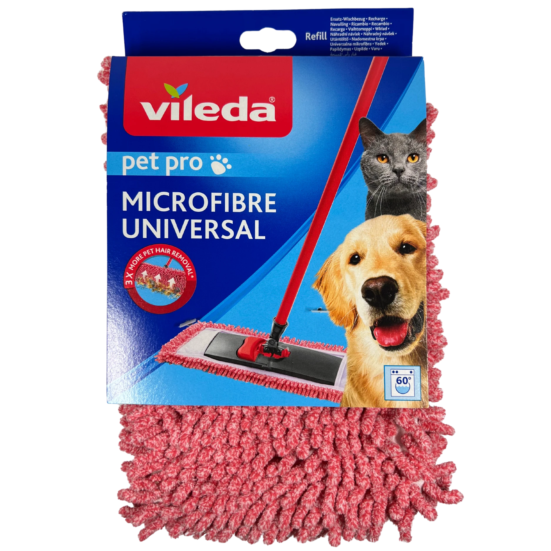 Vileda Ersatz-Wischbezug aus Microfaser pet pro microfibre universal Vorderseite